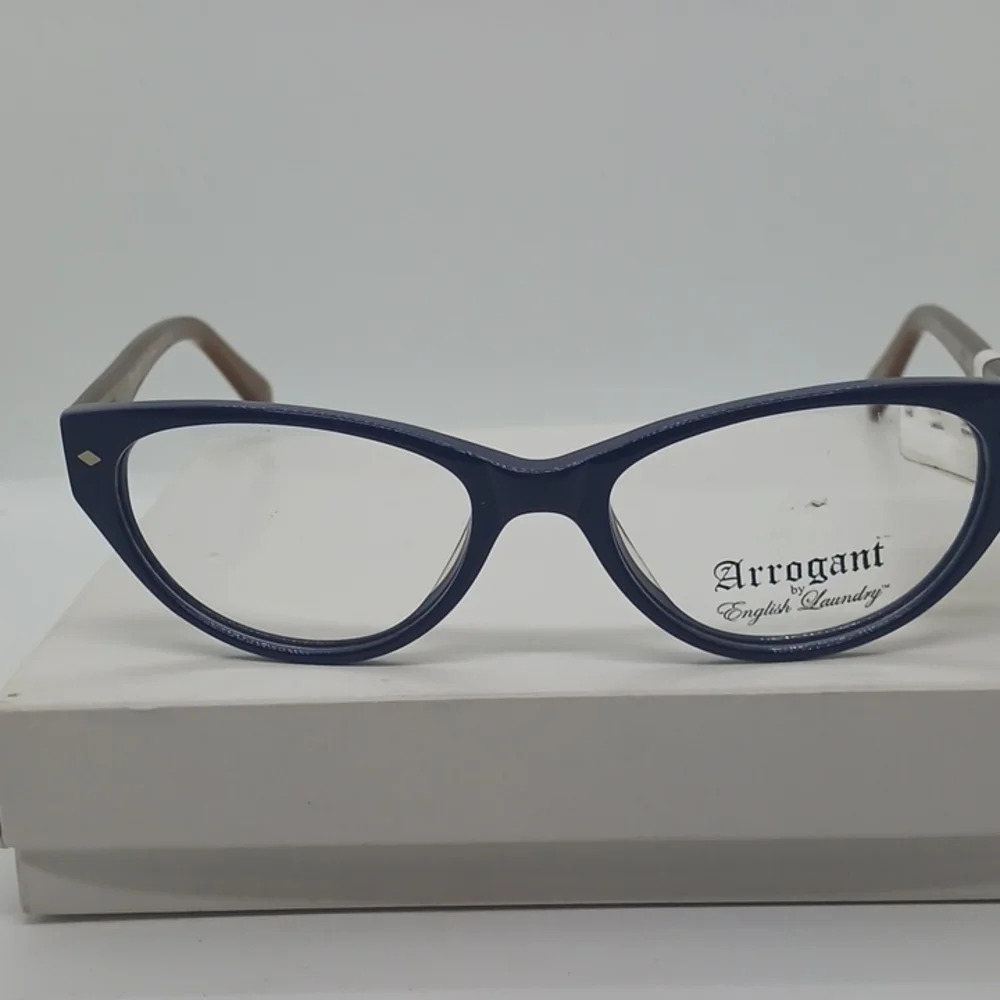 NWT WOMEN'S ENGLISH LAUNDRY ARROGANT EYEGLASS FRAMES AR201 VIOLET BROWN